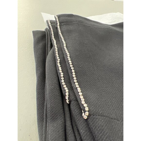 LB70 Lloyd Boston Every AngLL Twill Glimmer Mid Rise Flare Pant Size Large Black - Picture 5 of 6